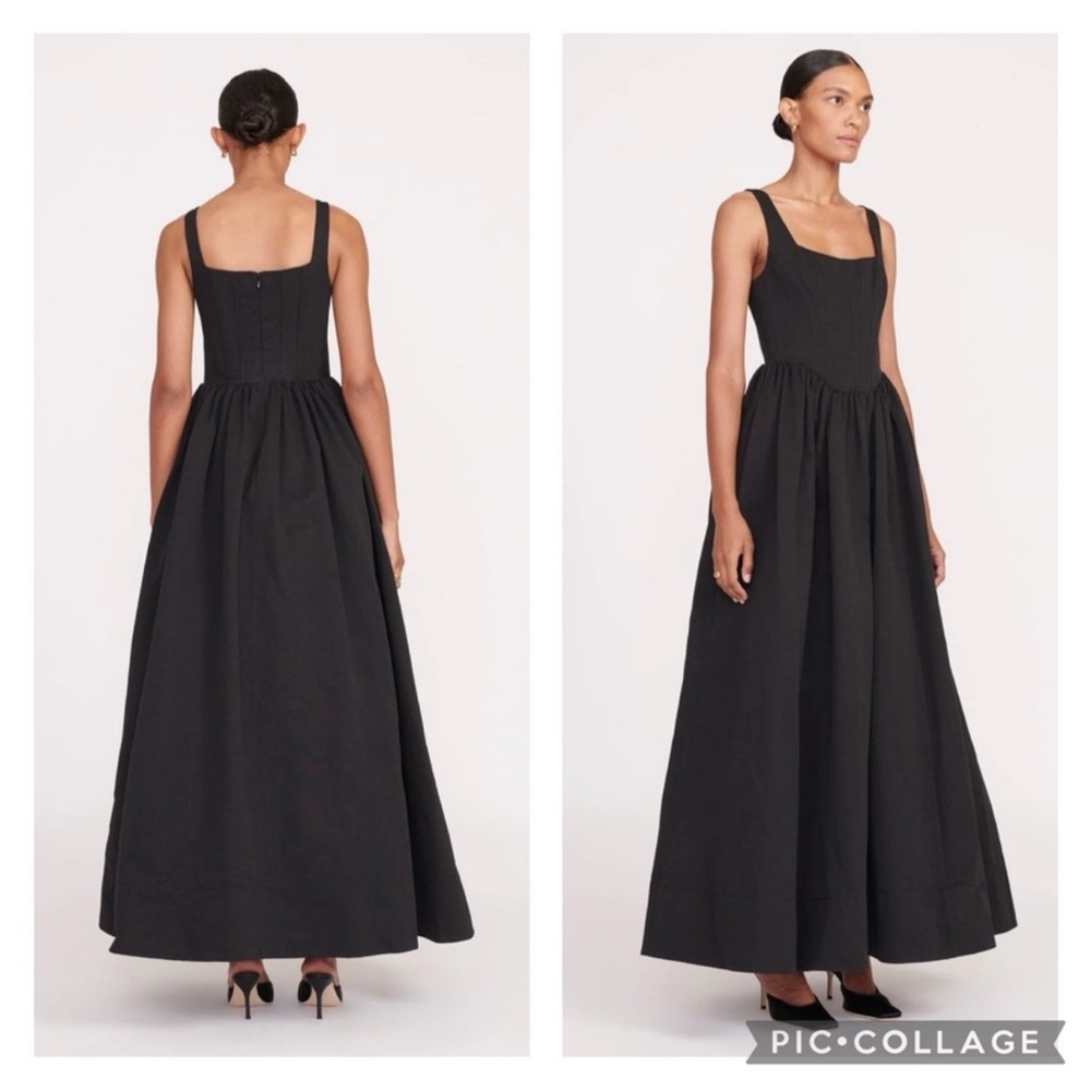 STAUD Black Maxi Landscape Dress NWT